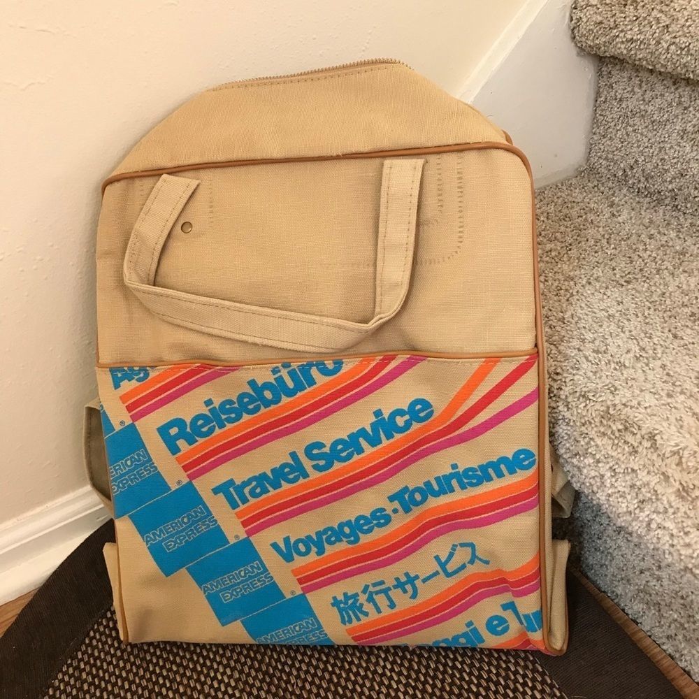 AMEX Vintage Shoulder Travel Bag 70s NWOT